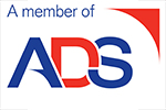 the logo for ADS